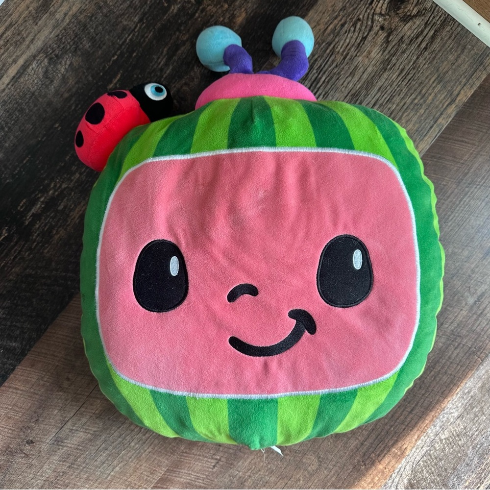 Plush CoComelon Pillow - Pink & Green Kids Toy